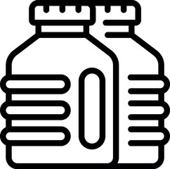 Simplistic outline illustration of a milk jug, perfect for various dairythemed designs