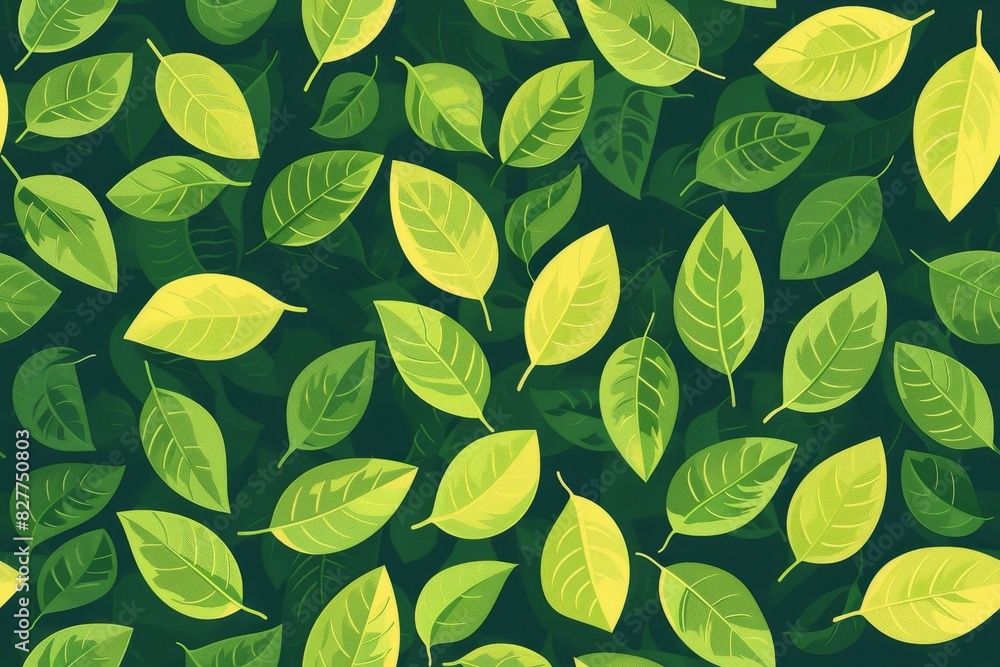 Poster seamless leaf pattern for your creative design projects
