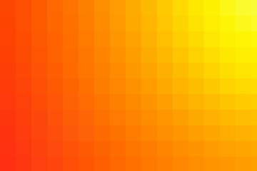 Gradient orange background. Geometric texture of orange squares. The substrate for branding, calendar, post, wallpaper, poster, banner, cover. A place for your design or text. Vector illustration