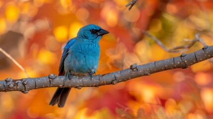  A bluebird perched on a tree branch, holding a bug in its beak Another bug hovering in the background