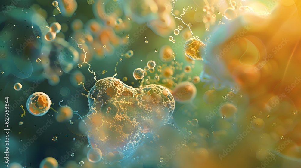 Poster 3. **cellular symphony**: showcase the dynamic movement and interactions of microorganisms in a micr