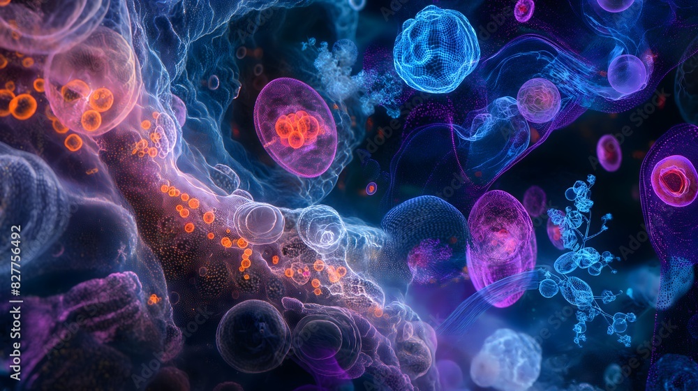 Poster 3. **cellular symphony**: showcase the dynamic movement and interactions of microorganisms in a micr
