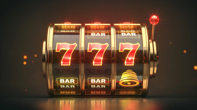 Luxury slot machine with 777