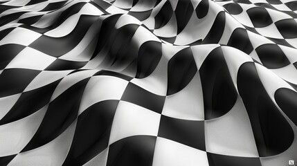 Optical Illusions: Patterns creating optical illusions with depth and movement. Black and white or limited color palette.