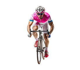 Fototapeta premium Sportsman cyclist with suitable clothing-