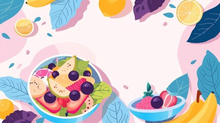Design an eye-catching panorama of a Vegetarian Lifestyle