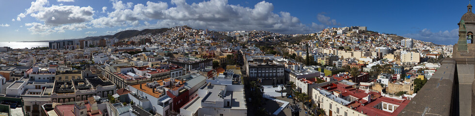 Obraz premium View of Las Palmas de Gran Canaria from the cathedral on Gran Canaria,Canary Islands,Spain,Europe 