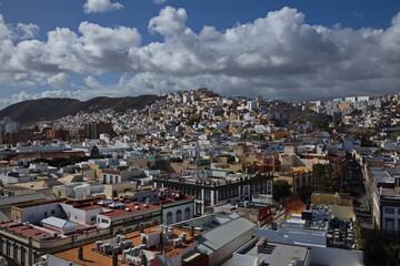 View of Las Palmas de Gran Canaria from the cathedral on Gran Canaria,Canary Islands,Spain,Europe
