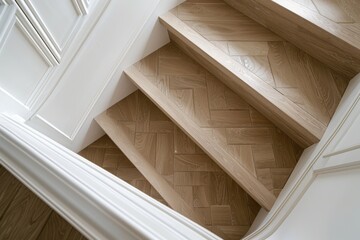 Close Up of a Wooden Staircase
