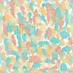 Seamless abstract textured pattern. Simple background pink, blue, orange, white texture. Digital brush strokes background. Design for textile fabrics, wrapping paper, background, wallpaper, cover.