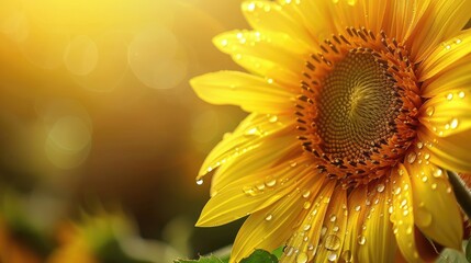 Fototapeta premium Close-up of a flower in drops of water. Selective focus.