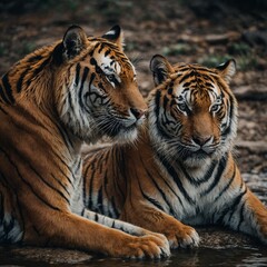 Fototapeta premium Design a campaign encouraging people to support organizations working to save tigers in the wild. 