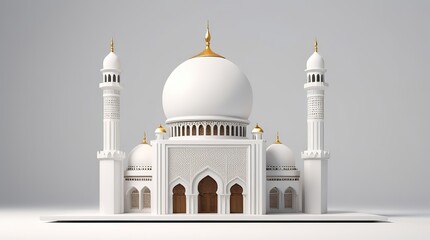 Fototapeta premium 3d rendering of miniature mosque