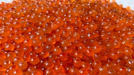 Red caviar close up