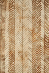Striped woven bamboo pattern on a wooden background with a natural texture