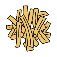 ごぼうのかき揚げの手描き風のアイコンイラスト