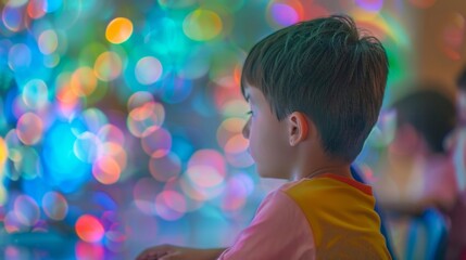 A holographic language class where children can virtually travel to different countries and learn new languages.