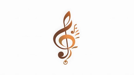 Musical  logo isolated on white background