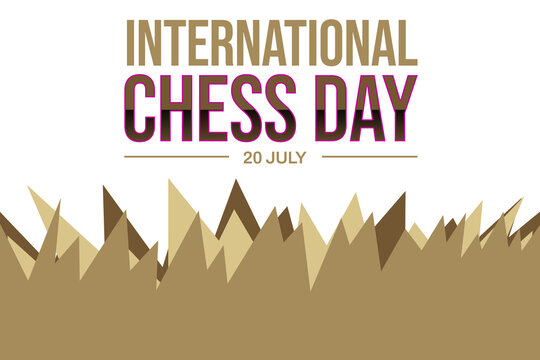 International Chess Day. Holiday concept. Template for background, banner, card, poster with text inscription