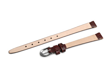 Leather watch strap