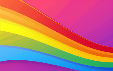 Bright and bold pride background with rainbow colors and plenty of copyspace.
