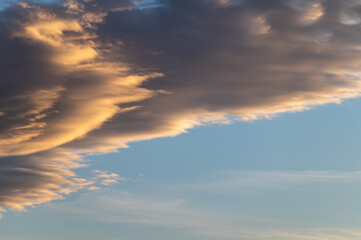sunset sky with clouds