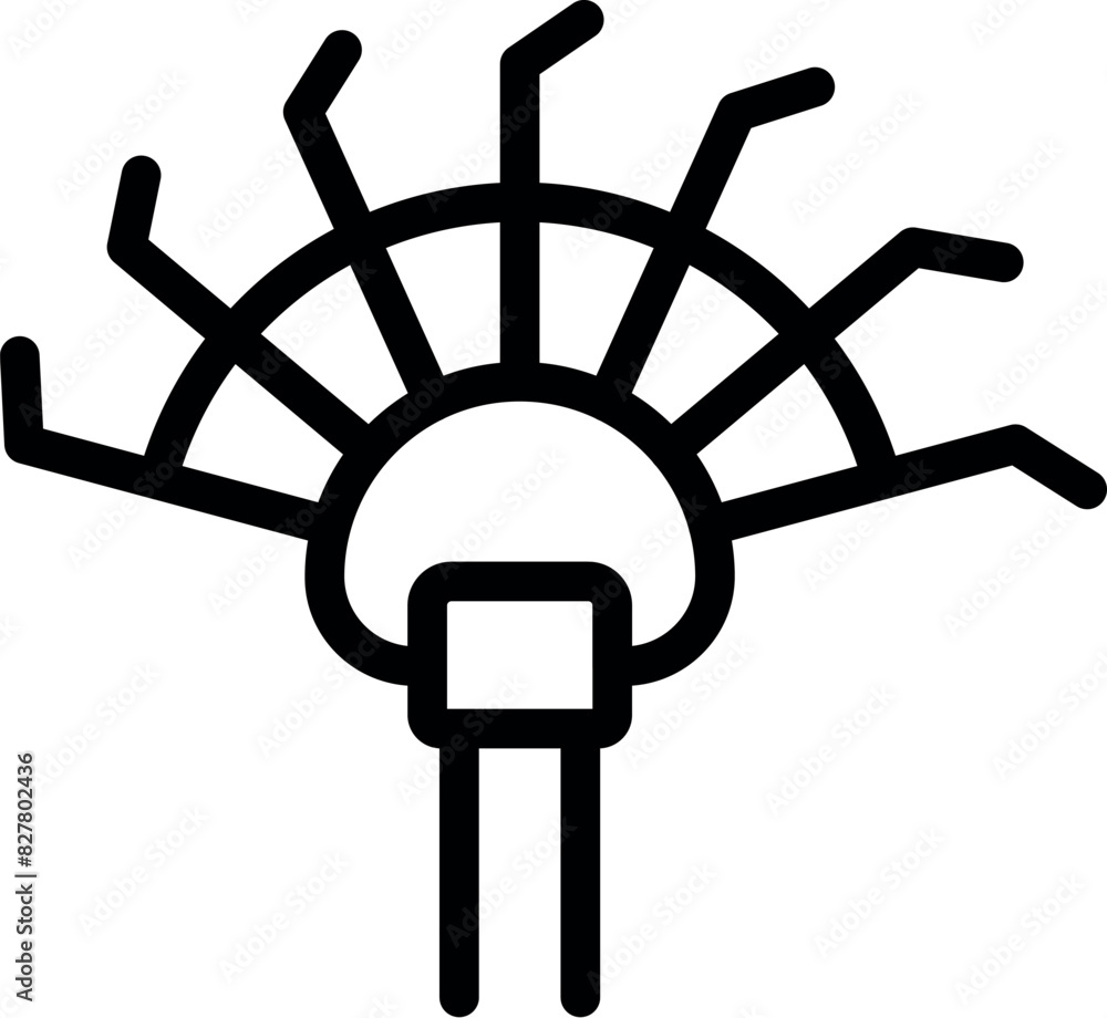 Poster minimalistic, black and white line art illustration of a sunburst or explosion icon - Posters