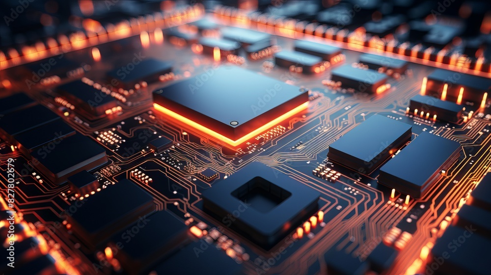 Poster ultra-detailed technology texture featuring ai supercomputer chrome with intricate circuitry, cinema