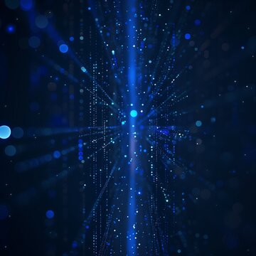 Futuristic Dark Blue Digital Background for Artificial  Intelligence and Tech Processes, digital system, virtual, innovative art