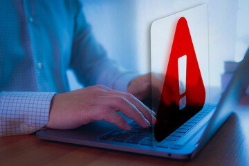 processing work Notify a warning alarm, computer system notification security alert.