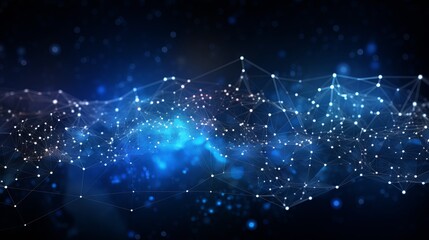 Vibrant digital network: futuristic tech background illustrating next-gen era.

