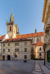 Church of Our Lady before Týn seen from Celetna street, Prague, Czech Republic