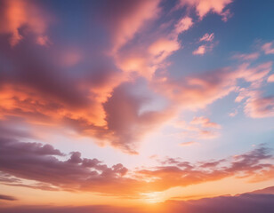 Fototapeta premium sunset sky with clouds