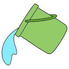 green bucket illustration hand drawn outline vector   © Fathur Kiwon
