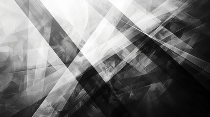 Intersecting Lines: Complex, intersecting lines forming geometric shapes. Black and white or muted color palette.