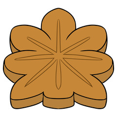 one Momiji Manju illustration hand drawn isolated vector	
