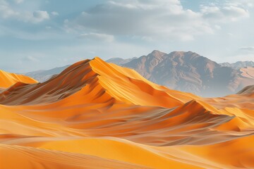 Depicting a arabian desert dunes, ultra wide shot, cinematic, realistic