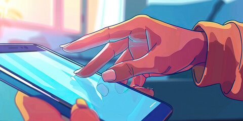 A Video reviews the latest tech gadget, their hands expertly demonstrating its features and functions