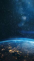 Obraz premium Wide angle shot of Earth from space