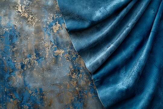 Featuring a blue velvet paper blue velvet pattern & grey silk paper stock photo 