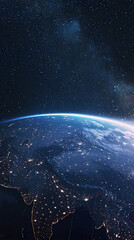 Obraz premium Wide angle shot of Earth from space