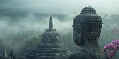 In the mystical atmosphere of Borobudur Indonesia _008