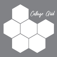 6 photo collage template. vector illustration, new collections