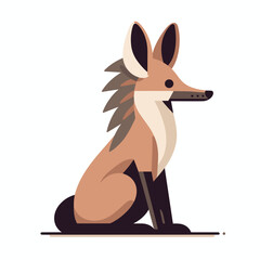 Fototapeta premium Brazil’s Majestic Predator - Stylized Maned Wolf Line Art