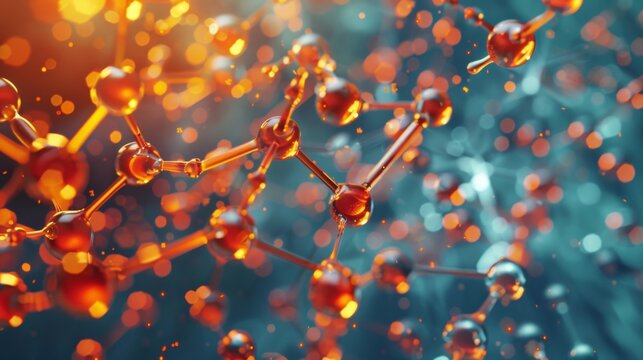 A 3D representation of intermolecular forces revealing the forces that bind molecules together in a crystal lattice.