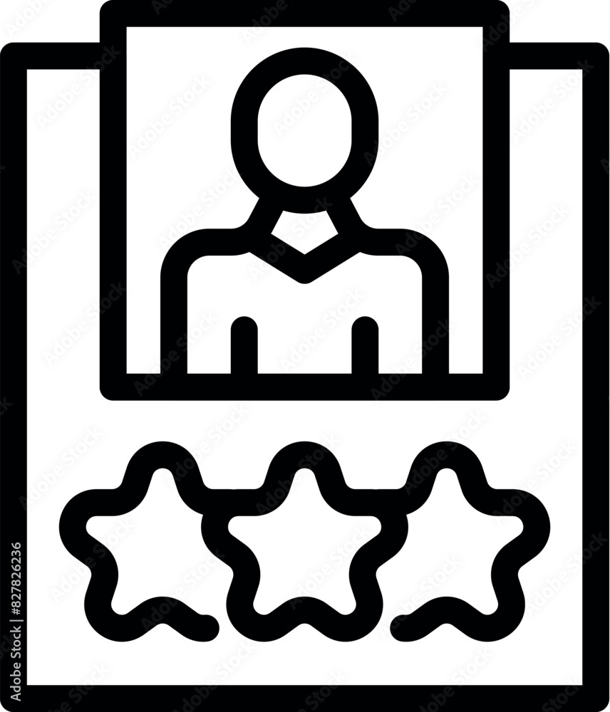 Poster customer satisfaction rating icon with feedback star in user profile evaluation vector for service q