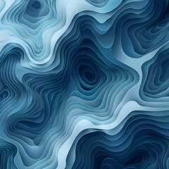 Obraz premium Abstract Blue and White Flowing Waves Pattern