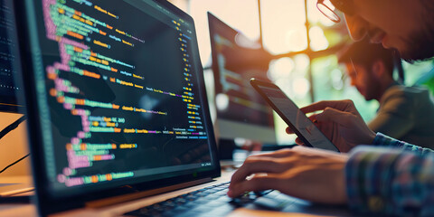 A programmer codes a revolutionary new app, anticipating the ways it will change people's lives for the better