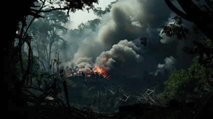 Fototapeta premium thick smoke rising UHD Wallpaper
