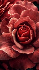Close Up Of A Red Rose Flower